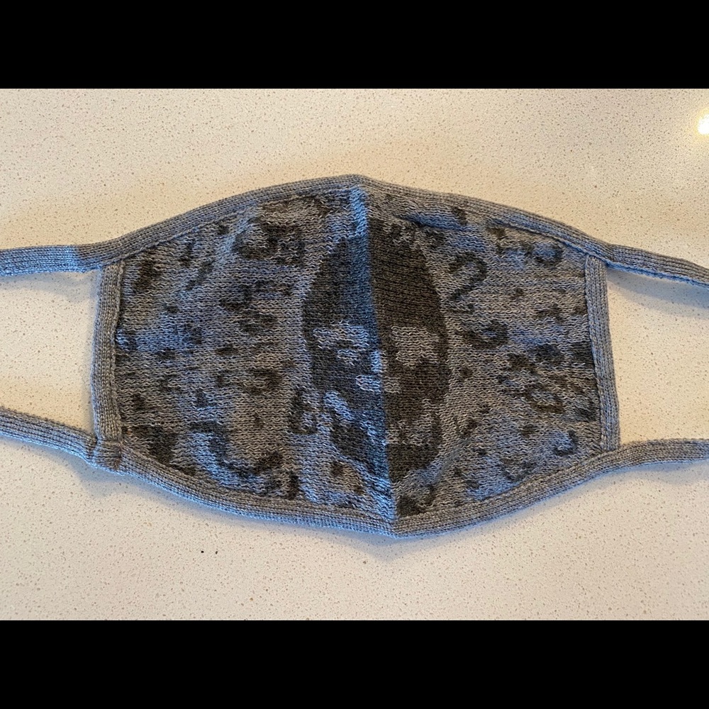 Knit Skull face mask cotton lined filter
